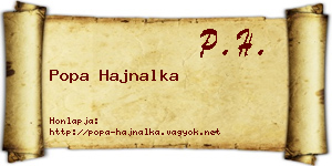 Popa Hajnalka névjegykártya