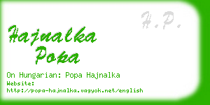 hajnalka popa business card